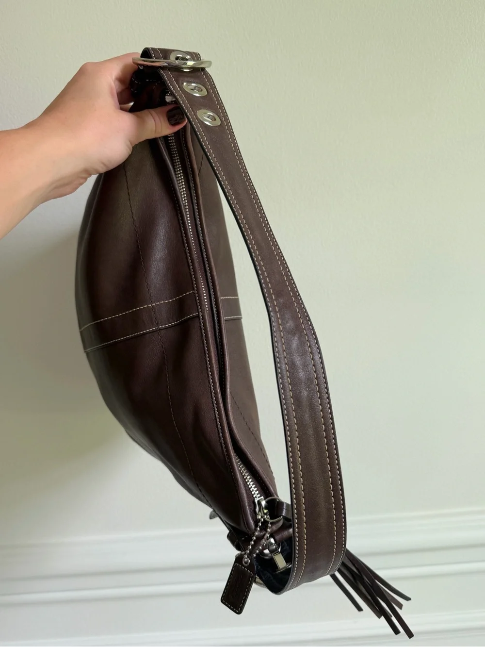 Vintage Coach SoHo Hobo Bag in Chocolate Brown w/ Silver Hardware (2005)